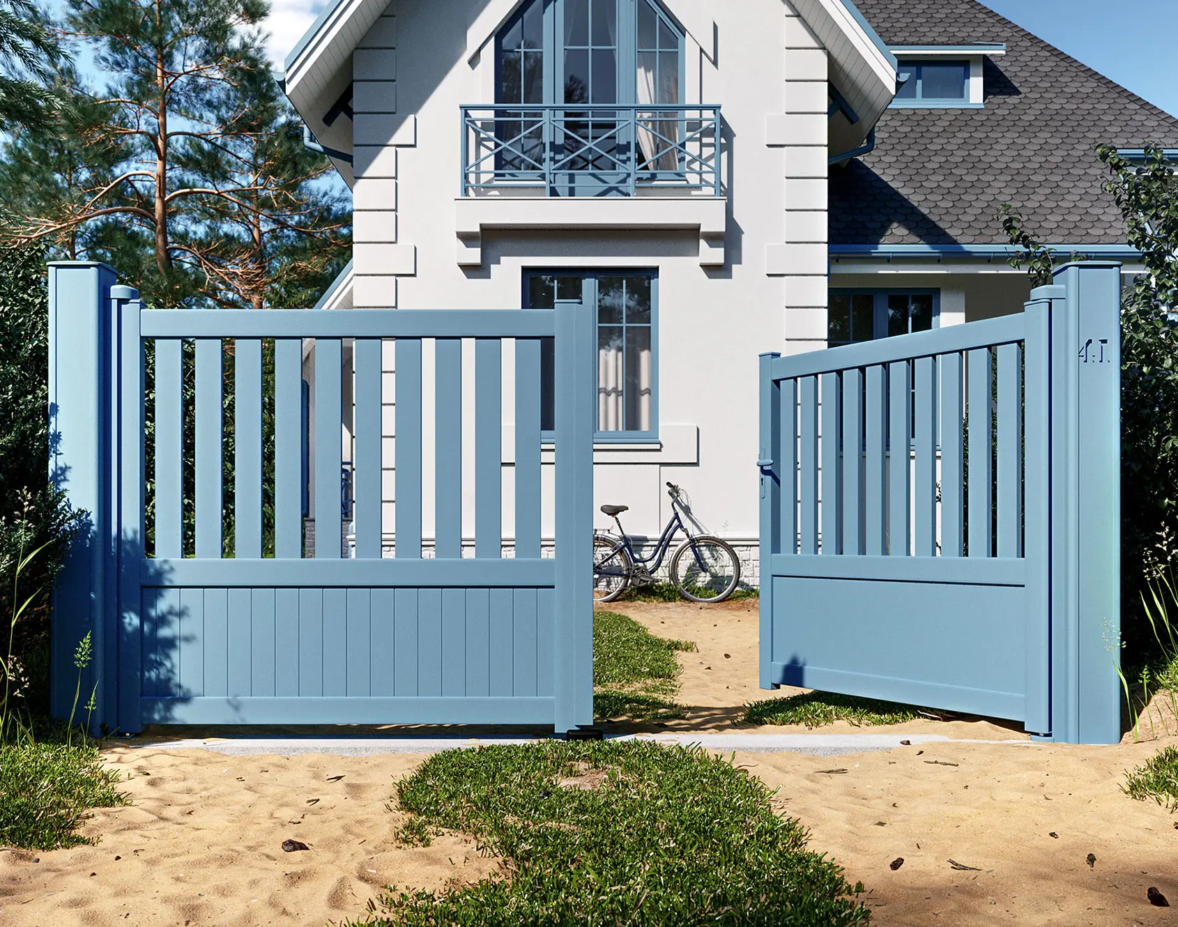 Portail aluminium Argoat — Portail battant
